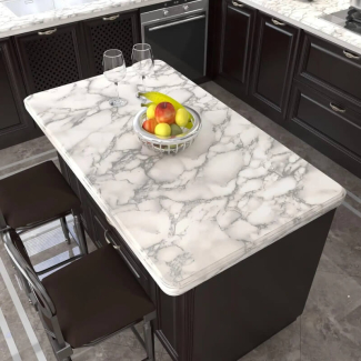 Self-Adhesive White and Black Marble Sheet - Waterproof, Eco-Friendly PVC Price in Pakistan | LAPTAB