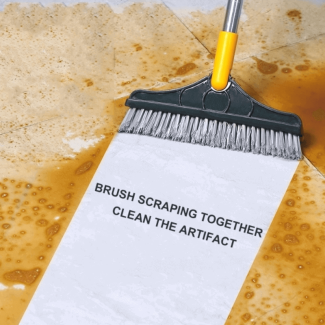 3 in 1 Floor Scrub Brush with Squeegee - Triangular Head for Deep Cleaning Price in Pakistan | LAPTAB