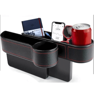 Set of 2 Car Seat Organizers with Cup Holder and Charging Port