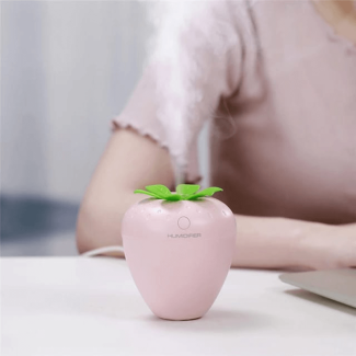 Mini Strawberry USB Humidifier with Night Light - 180ml, 7 LED Colors Price in Pakistan | LAPTAB