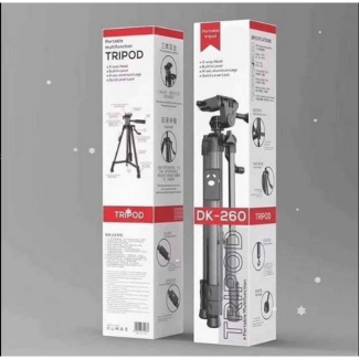DK 260 Tripod Stand with Bluetooth Remote Shutter and Phone Holder Clip Price in Pakistan | LAPTAB