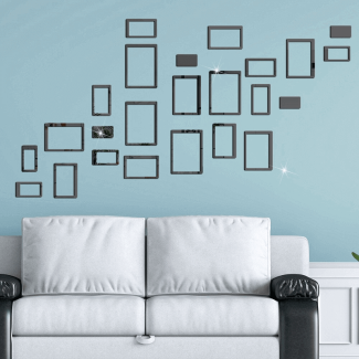 Pack of 24 Geometric 3D DIY Acrylic Mirror Wall Stickers, Eco-Friendly Price in Pakistan | LAPTAB
