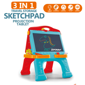3 In 1 Drawing Projector Tablet Black Board Toy for Creative Learning Price in Pakistan | LAPTAB