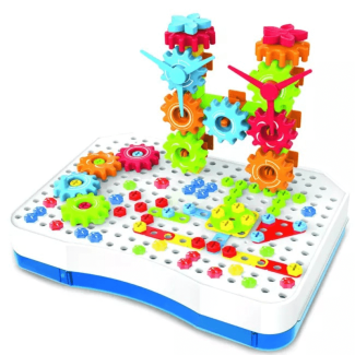 2 In 1 Magic Plate Puzzle Building Blocks Set with 190 Pieces and Drill Price in Pakistan | LAPTAB