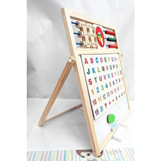 Dual Sided Magnetic Wooden Learning Board for Kids with Calculator Price in Pakistan | LAPTAB