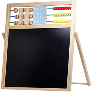 Dual Sided Magnetic Wooden Learning Board for Kids with Calculator Price in Pakistan | LAPTAB