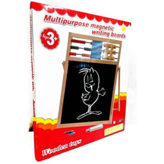 Dual Sided Magnetic Wooden Learning Board for Kids with Calculator Price in Pakistan | LAPTAB