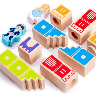 Wooden Building Blocks Toy - Educational Prince Save The Princess Set Price in Pakistan | LAPTAB