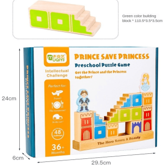 Wooden Building Blocks Toy - Educational Prince Save The Princess Set Price in Pakistan | LAPTAB