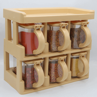 Master Chef Three-Tier Spice Rack Set with 6 Jars and Spoons Price in Pakistan | LAPTAB