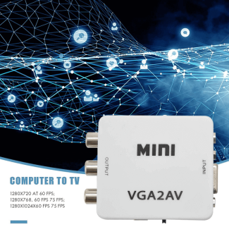 Full HD 1080P VGA to AV Converter for Monitors and Devices Price in Pakistan | LAPTAB