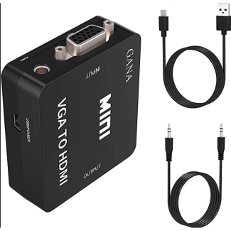Mini VGA to HDMI Converter for 1080p Video and Audio Output