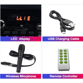 8 Inch Wireless Bluetooth Karaoke Microphone Speaker with LED Lights Price in Pakistan | LAPTAB