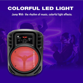 8 Inch Wireless Bluetooth Karaoke Microphone Speaker with LED Lights Price in Pakistan | LAPTAB