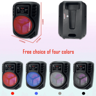 8 Inch Wireless Bluetooth Karaoke Microphone Speaker with LED Lights Price in Pakistan | LAPTAB