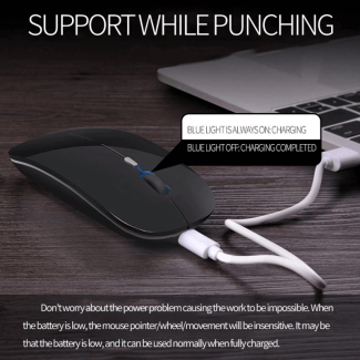 1600 DPI USB Optical Wireless Mouse - Slim Ergonomic Design for Quiet Use Price in Pakistan | LAPTAB
