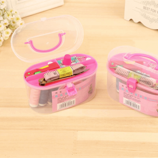 Household Sewing Kit Portable Sewing Box with Transparent Organizer and Threads Price in Pakistan | LAPTAB
