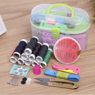 Household Sewing Kit Portable Sewing Box with Transparent Organizer and Threads Price in Pakistan | LAPTAB