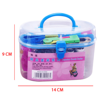 Household Sewing Kit Portable Sewing Box with Transparent Organizer and Threads Price in Pakistan | LAPTAB