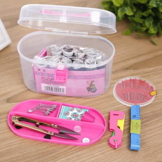 Household Sewing Kit Portable Sewing Box with Transparent Organizer and Threads Price in Pakistan | LAPTAB