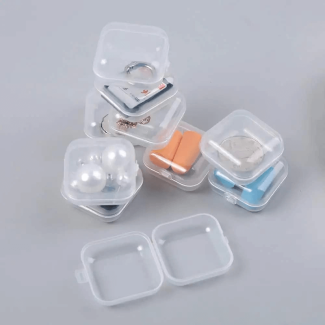 10 pcs Transparent Mini Jewelry Storage Box with Hinged Lids Price in Pakistan | LAPTAB