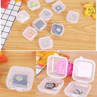 10 pcs Transparent Mini Jewelry Storage Box with Hinged Lids Price in Pakistan | LAPTAB