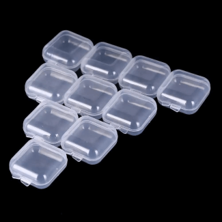 10 pcs Transparent Mini Jewelry Storage Box with Hinged Lids Price in Pakistan | LAPTAB