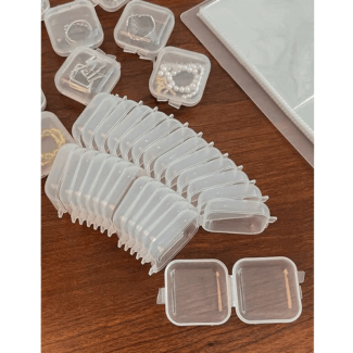 10 pcs Transparent Mini Jewelry Storage Box with Hinged Lids Price in Pakistan | LAPTAB