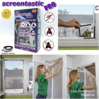 Screentastic Pro Window Mosquito Net, 150 x 180 cm, Magnetic Fastening Price in Pakistan | LAPTAB