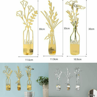 Flower Vase Wall Sticker - Artistic Home Decor for Kitchen Walls Price in Pakistan | LAPTAB