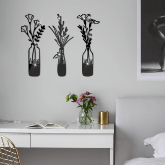 Flower Vase Wall Sticker - Artistic Home Decor for Kitchen Walls Price in Pakistan | LAPTAB