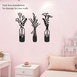Flower Vase Wall Sticker - Artistic Home Decor for Kitchen Walls Price in Pakistan | LAPTAB
