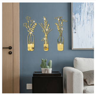 Flower Vase Wall Sticker - Artistic Home Decor for Kitchen Walls Price in Pakistan | LAPTAB