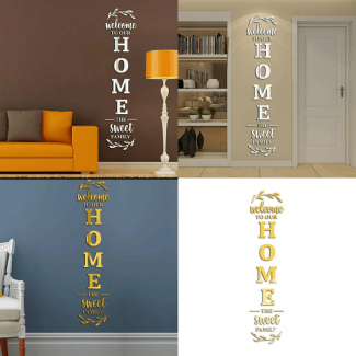 Welcome To Our Home Wall Sticker - Removable DIY Decor for Any Room Price in Pakistan | LAPTAB