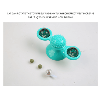 2 In 1 Cat Turntable Toy Windmill Groomer with Rotating Balls Price in Pakistan | LAPTAB