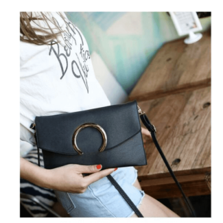 2 in 1 Stylish Half Circle Cross Body Bag - Versatile Shoulder and Clutch Price in Pakistan | LAPTAB