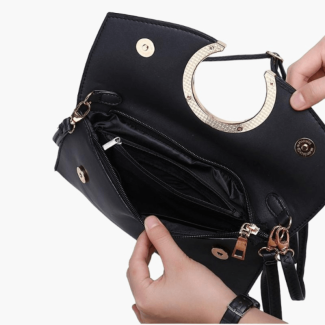 2 in 1 Stylish Half Circle Cross Body Bag - Versatile Shoulder and Clutch Price in Pakistan | LAPTAB