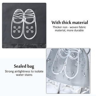 Pack of 2 Pocket Shoe Storage Bags with Transparent Window and Drawstrings Price in Pakistan | LAPTAB