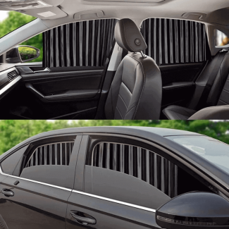 Pack of 4 Magnetic Car Sunshade Curtains for All Window Shapes Price in Pakistan | LAPTAB