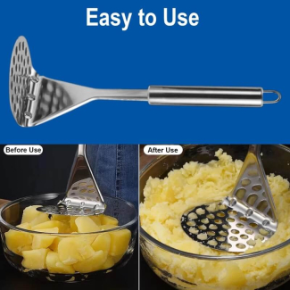Stainless Steel Potato Mash Press - Effortless Mashing & Easy Storage Price in Pakistan | LAPTAB
