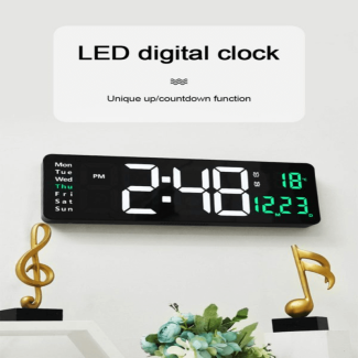 Elegant Large Digital Clock with Temperature, Alarm, and Remote Control Price in Pakistan | LAPTAB