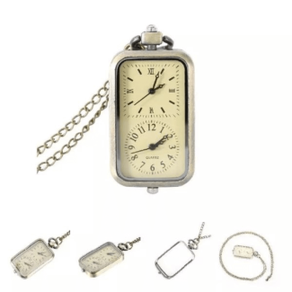 Antique Vintage Design Pocket Watch with Chain and Dual Time Zones Price in Pakistan | LAPTAB