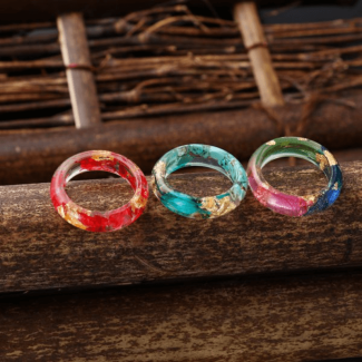 Dried Flower Resin Ring for Women - Elegant Floral Jewelry Accessory Price in Pakistan | LAPTAB
