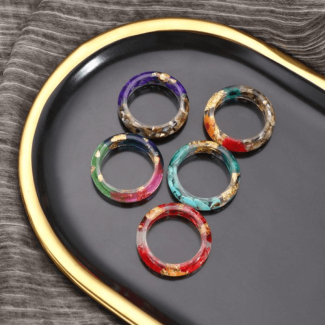 Dried Flower Resin Ring