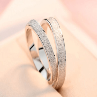 Frosted Rings Couple Set - Elegant Round Design Jewelry for Stylish Living Price in Pakistan | LAPTAB