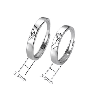 Holding Hands Couple Ring Set - Adjustable Romantic Jewelry for Him & Her Price in Pakistan | LAPTAB