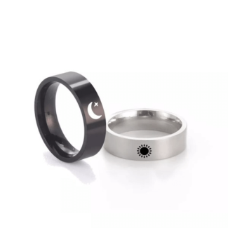 Moon & Sun Couple Rings