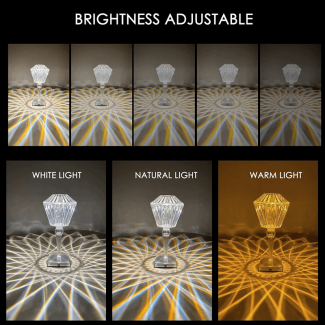 Diamond Crystal Acrylic Desk Lamp with USB, Remote & 3 Lighting Colors Price in Pakistan | LAPTAB