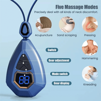 Smart Neck Massager EMS Pulse Heating Pendant with 5 Modes and 15 Intensity Levels Price in Pakistan | LAPTAB