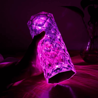 Diamond Crystal Table Lamp with Remote, 16 Colors & Touch Control Price in Pakistan | LAPTAB